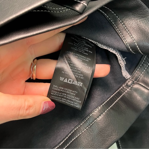 Anthropologie Pilcro Faux-Leather Bow Mini Skirt Size 6 NWT Moto Winter Grunge - Picture 6 of 10